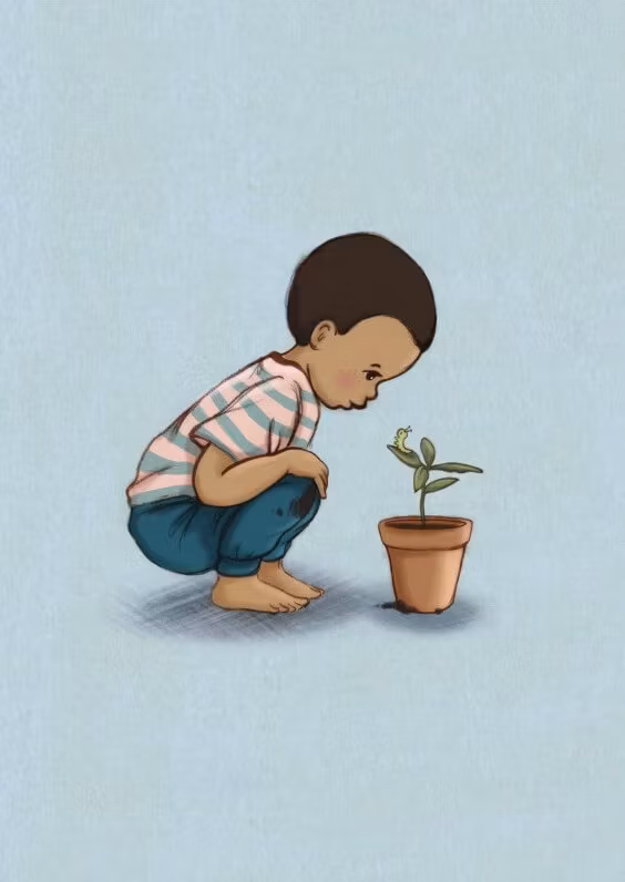 Enkelt Kort - Belle & Boo - Fjärilslarv (Fraktfritt)