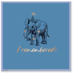 Dubbelt kort med kuvert - Jag kom ihåg (Fraktfritt)