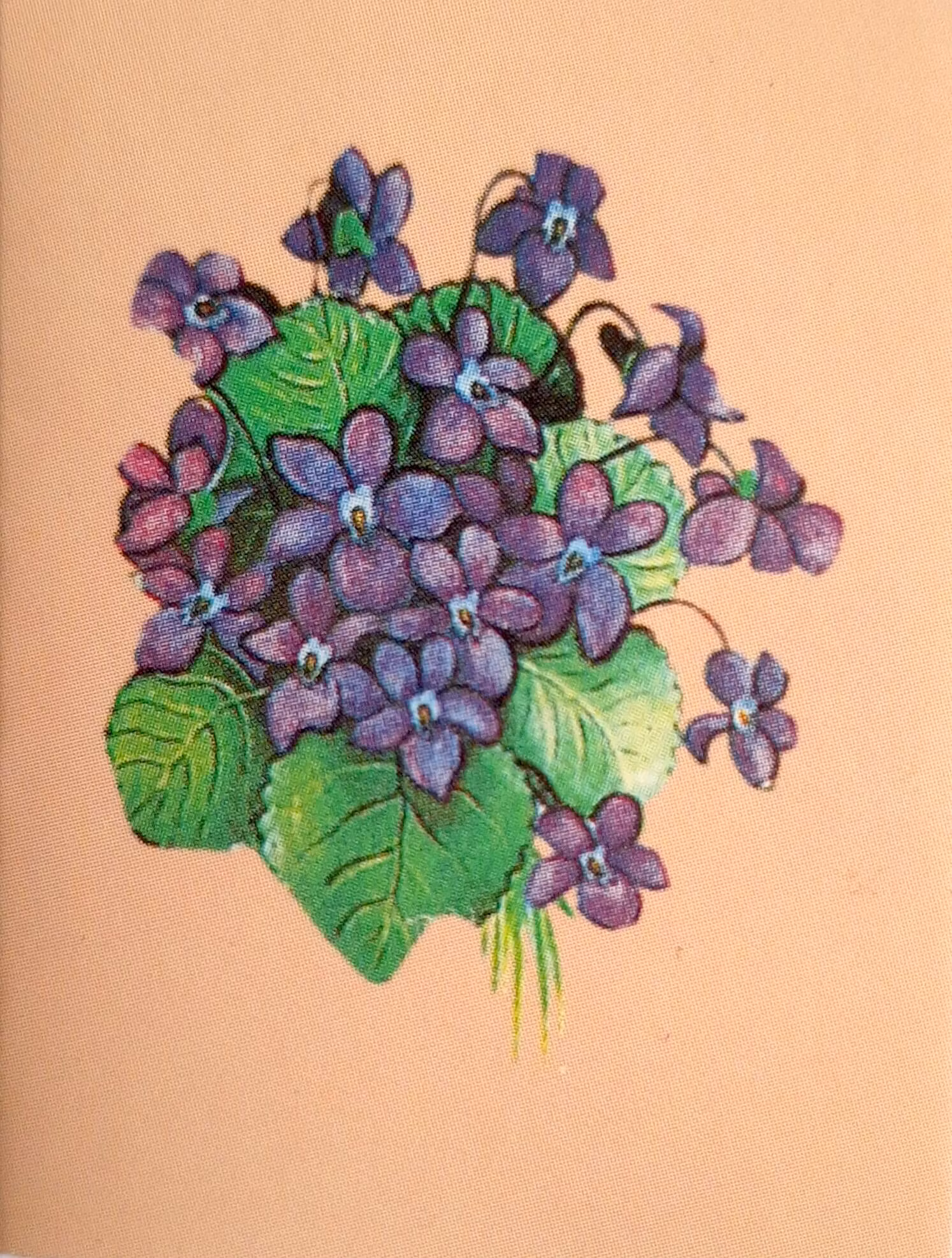 Litet kort med kuvert - Lila blommor (Fraktfritt)
