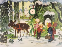 Små Adventskalendrar som julkort (välj vilken du vill ha) (Fraktfritt)