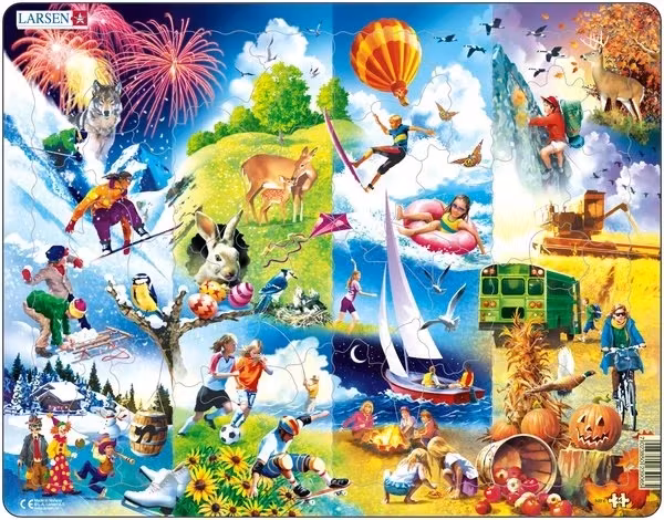 Pussel - Årstidsaktiviteter (46 bitar)