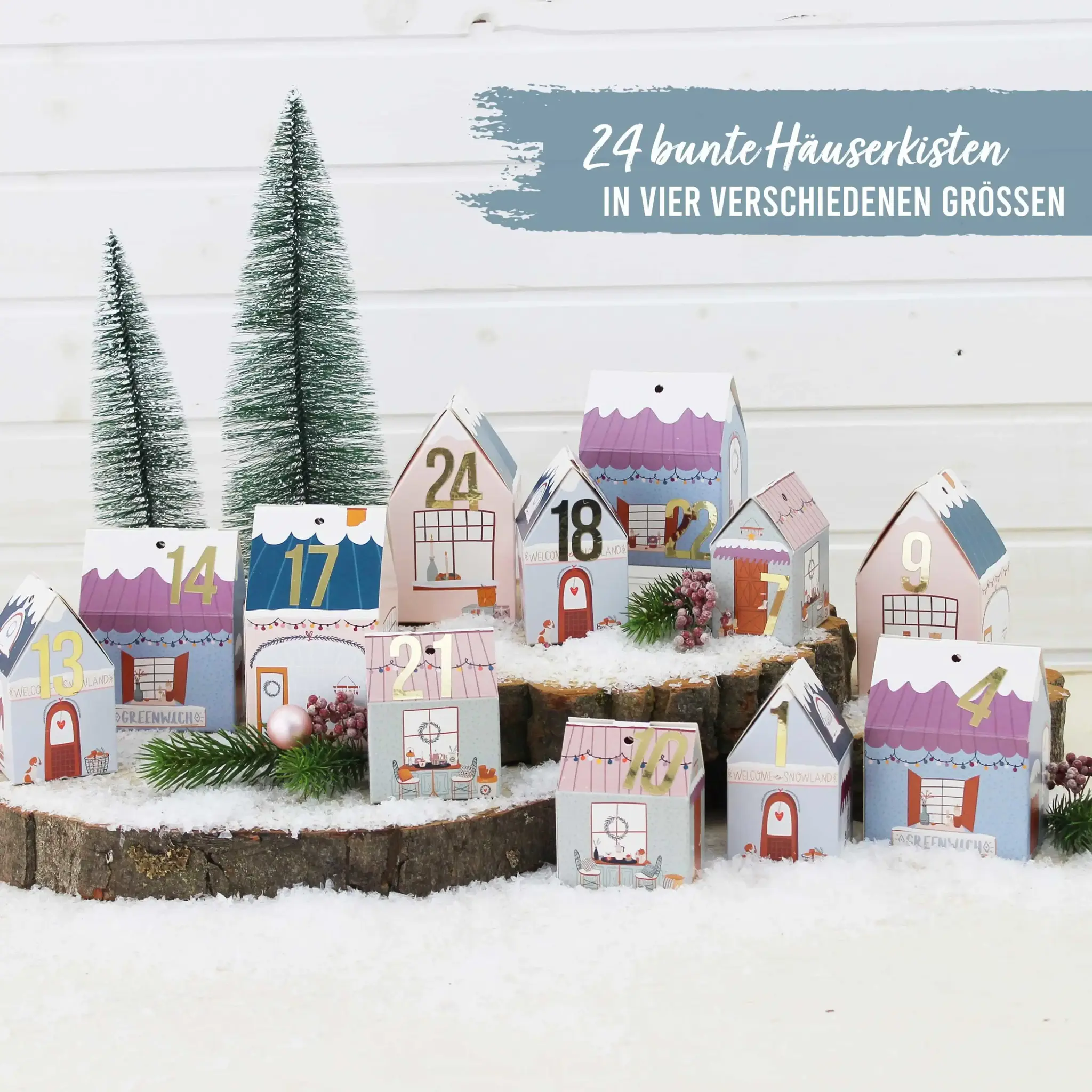 Adventskalenderhus som du fyller själv - Julbyn