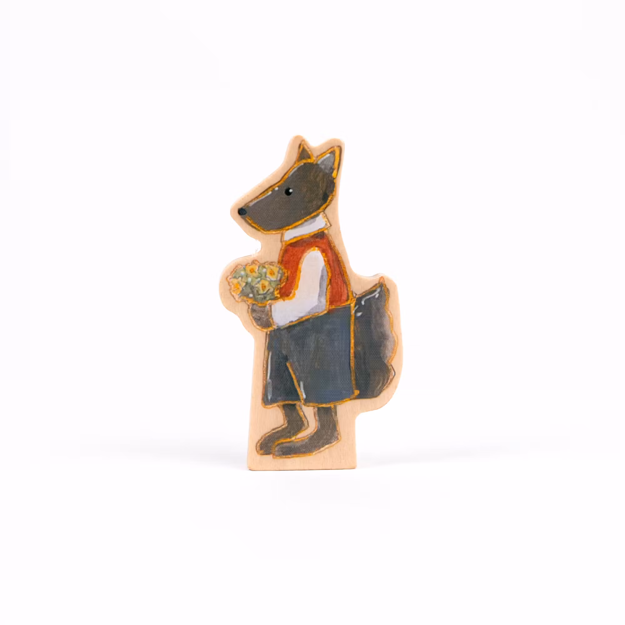 Sagoteater med träfigurer