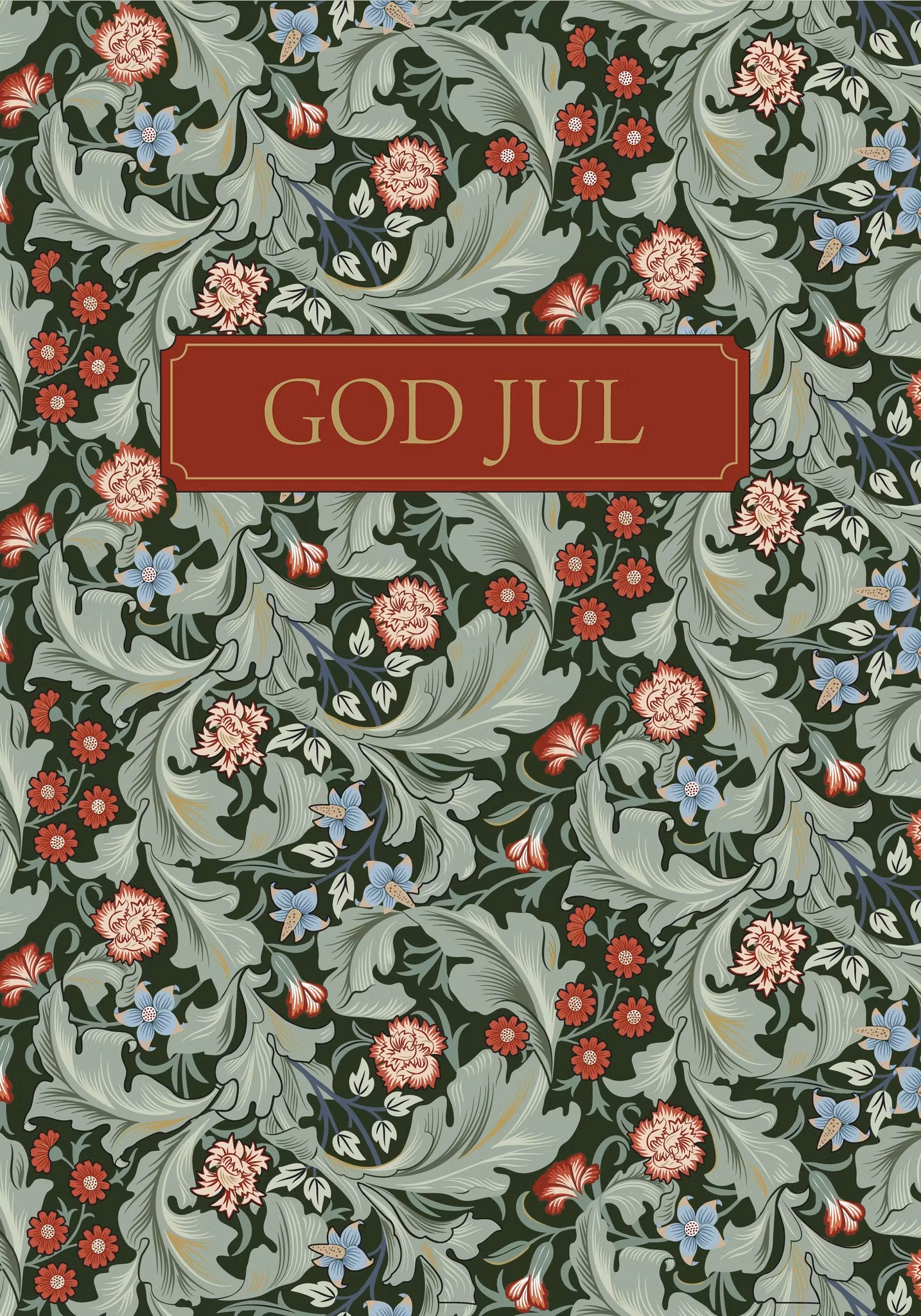 Julkort med kuvert - Grön grönska (Fraktfritt)