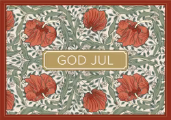 Julkort med kuvert - Vallmo till jul (Fraktfritt)