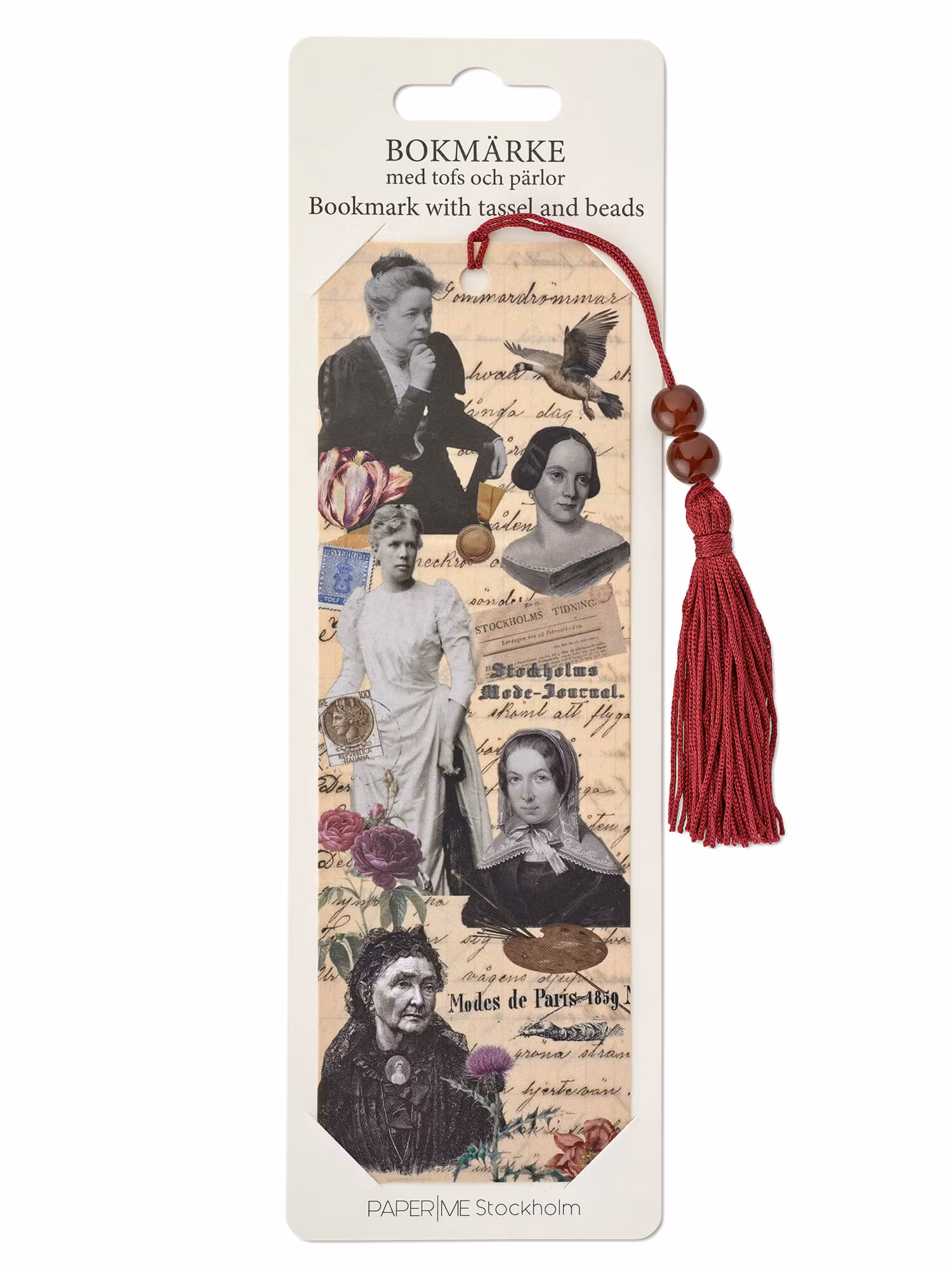 Vackert bokmärke - Svenska 1800-tals Författare (Fraktfritt)