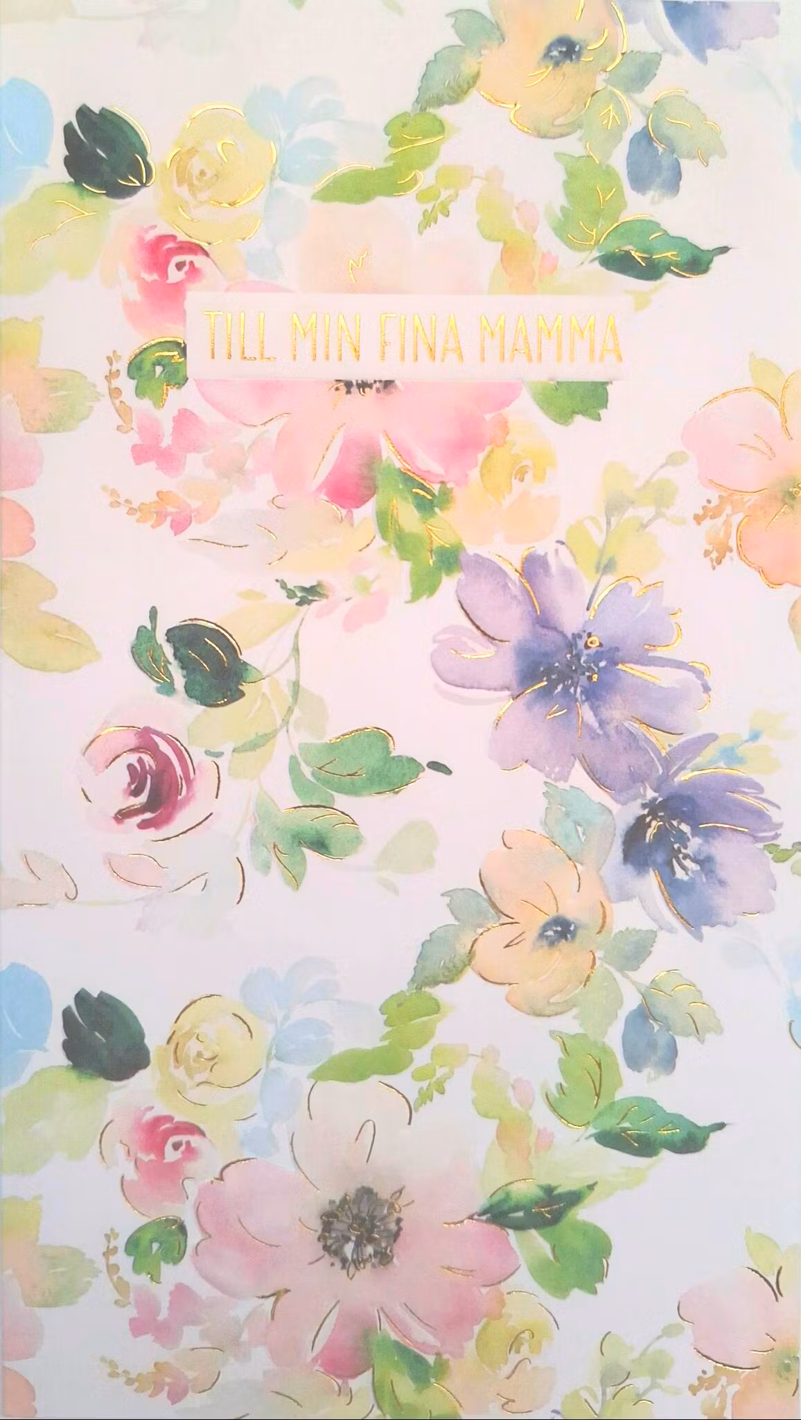 Dubbelt kort med kuvert - Till min fina mor (Fraktfritt)