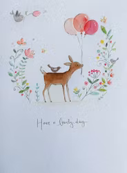 Kort med kuvert - Rådjuret och ballongerna (Fraktfritt)