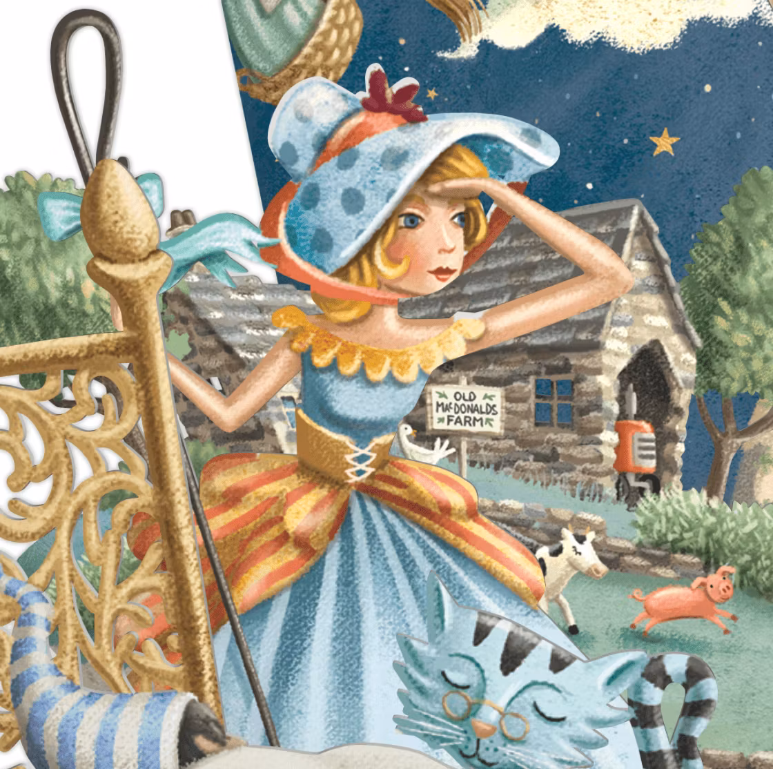 Magiskt, utvikbart gratulationskort - Vaggvisor (Fraktfritt)