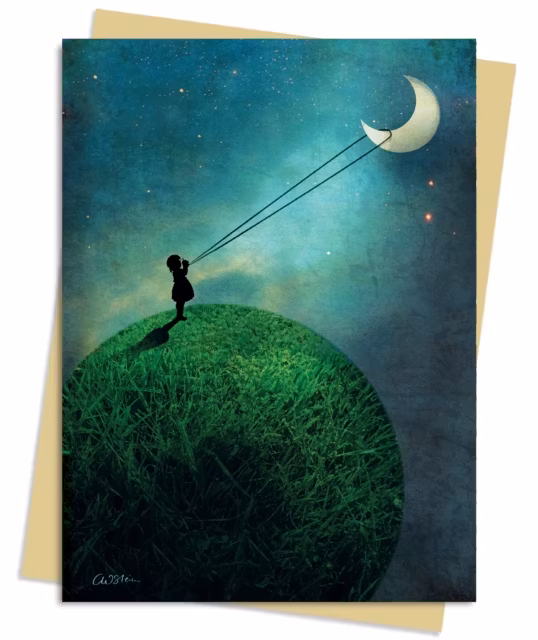 Dubbelt kort med kuvert - Fånga månen (Fraktfritt)
