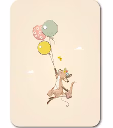 Enkelt Kort - Svävande känguru (Fraktfritt)