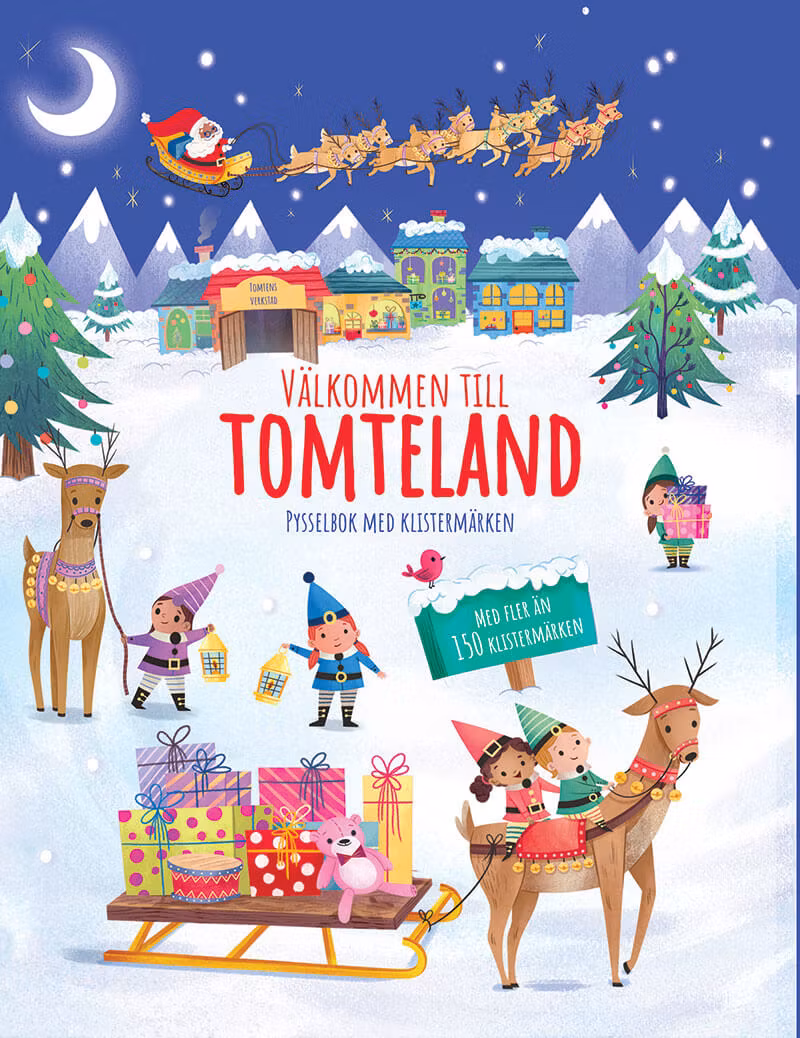 Välkommen till tomteland: pysselbok med klistermärken (Pysselbok)
