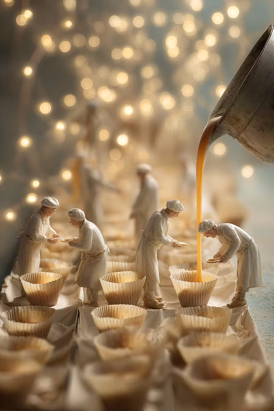 Förpackning med flera julkort - Jul i miniatyr (8 kort med kuvert)