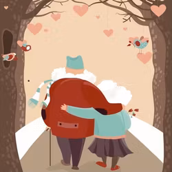 Enkelt Kort - Gammal kärlek (Fraktfritt)