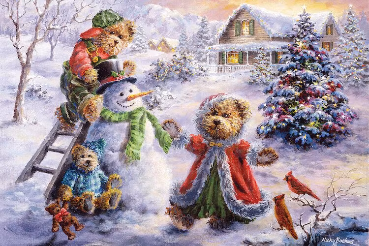 A4 Adventskalendrar - (Fraktfritt) Blandade motiv med glitter - Många olika att välja bland