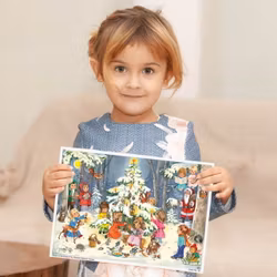 Klä granen - Adventskalender med glitter, A4 (Fraktfritt)