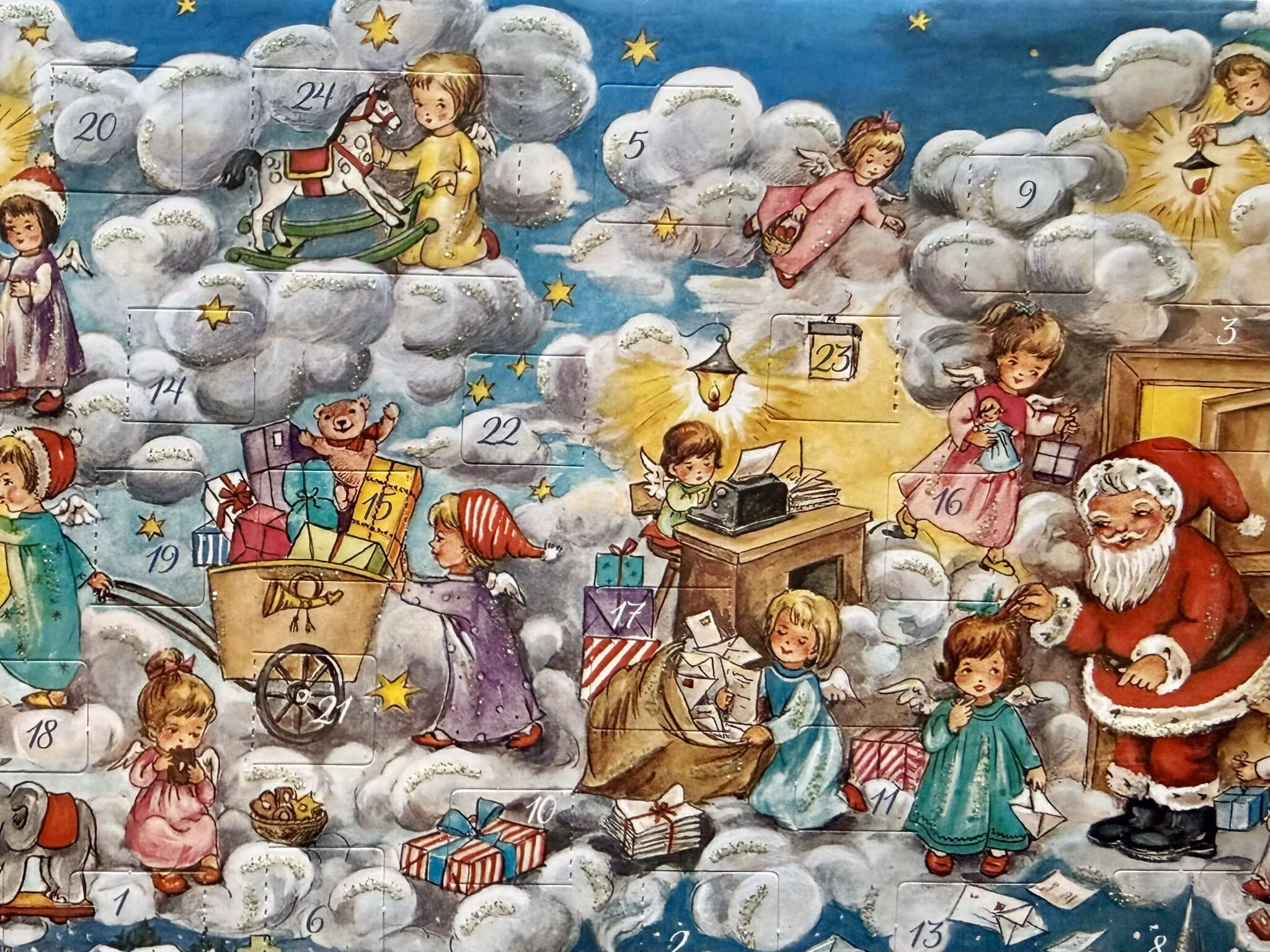Små Adventskalendrar som julkort - Äldre motiv - Välj en eller flera (Fraktfritt)