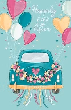 Dubbelt kort med kuvert - Bröllopsbilen (Fraktfritt)