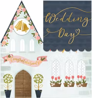 Utvikbart kort med kuvert - Bröllopskyrkan (Fraktfritt)