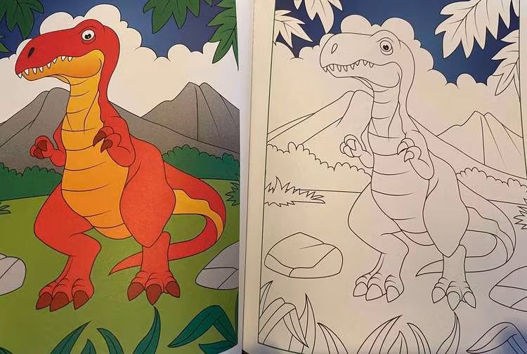 Min målarbok - Dinosaurier