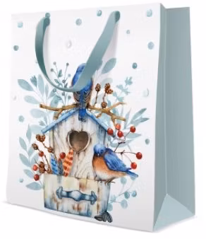 Julklappspåse - Julfåglar