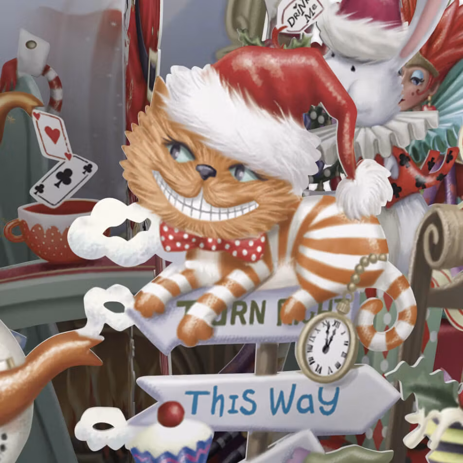 Magiskt julkort - Alice i Tomtelandet (Fraktfritt)