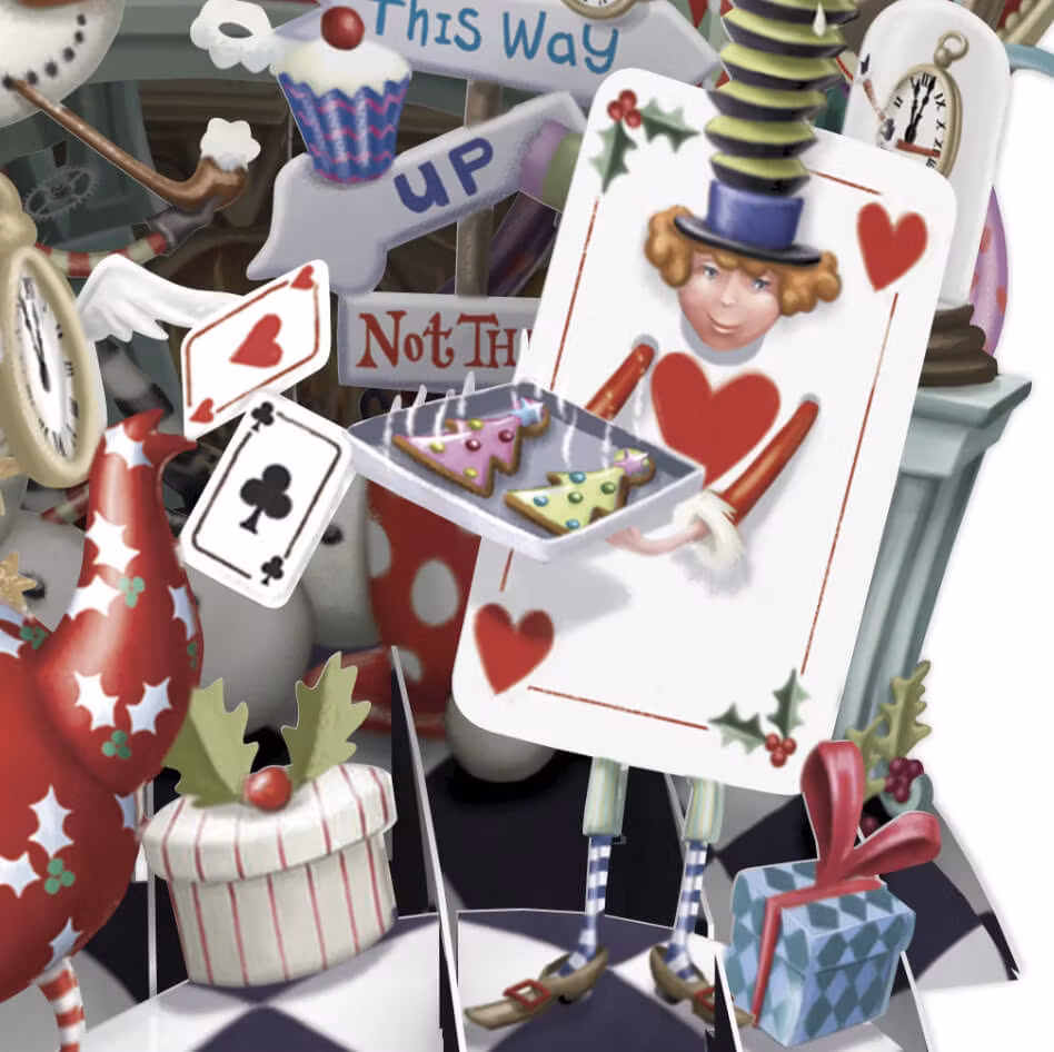 Magiskt julkort - Alice i Tomtelandet (Fraktfritt)