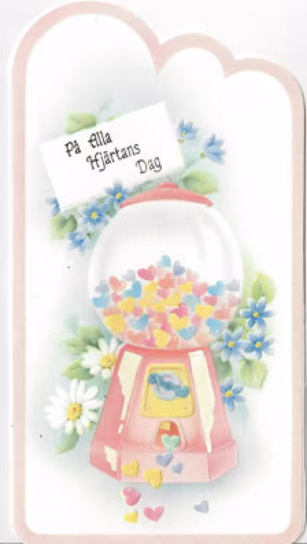 Dubbelt kort med kuvert - Kärleksgodis (Fraktfritt)