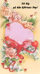 Dubbelt kort med kuvert - Alla hjärtans dag (Fraktfritt)