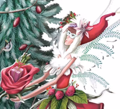 Magiskt julkort - Älvdrottningens jul (Fraktfritt)