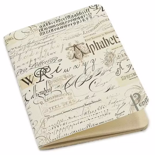 Anteckningsbok - Antika bokstäver (A6-format)