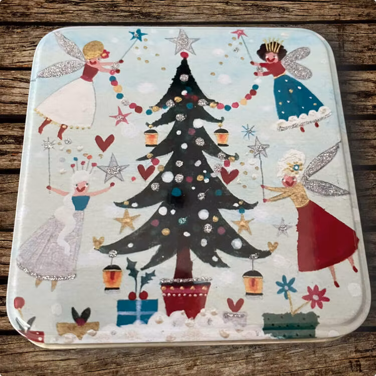 Härliga små askar med vinter- och jultema (Flera att välja bland)