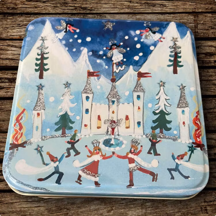 Härliga små askar med vinter- och jultema (Flera att välja bland)