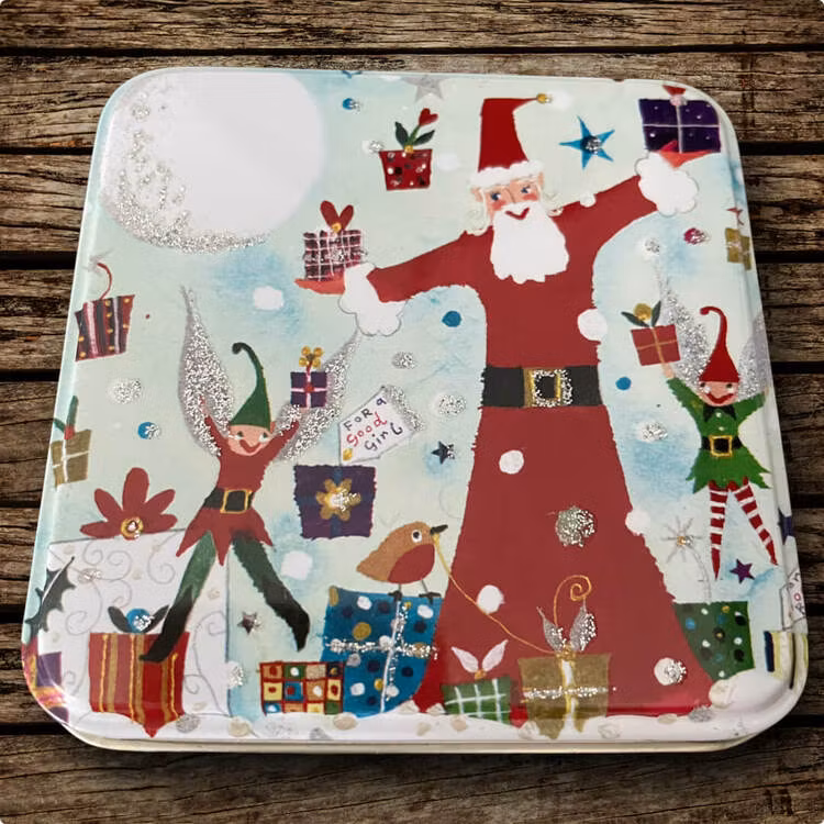 Härliga små askar med vinter- och jultema (Flera att välja bland)