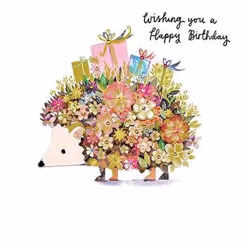 Dubbelt kort med kuvert - Blomstrande igelkott (Fraktfritt)