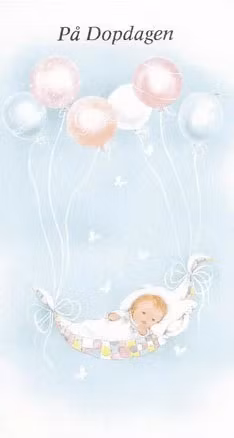 Dubbelt Kort med kuvert - Sväva med ballonger (Fraktfritt)