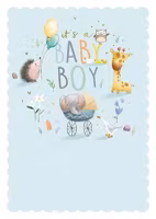 Dubbelt kort med kuvert - Lille pojken (Fraktfritt)