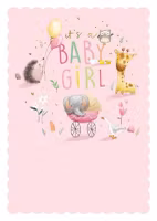 Dubbelt kort med kuvert - Lilla flickan (Fraktfritt)