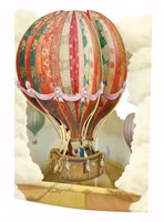 Magiskt gratulationskort - Luftballongen (Fraktfritt)