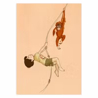 Enkelt Kort - Belle & Boo - Orangutangen (Fraktfritt)