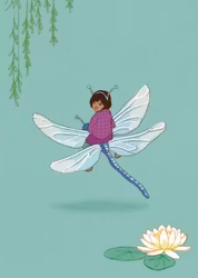 Enkelt Kort - Belle & Boo - Färd på trollsländan (Fraktfritt)