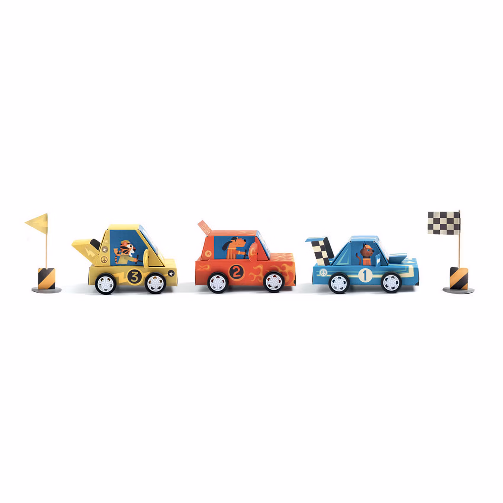 Pyssla ihop 4 bilar som du kan leka med