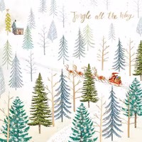 Julkort med kuvert - Jingle all the way  (Fraktfritt)