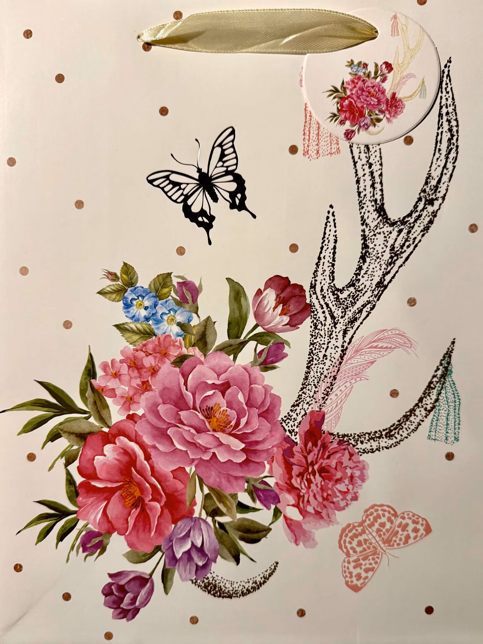 Större presentpåse - Blommor (välj själv vilken variant du vill ha)