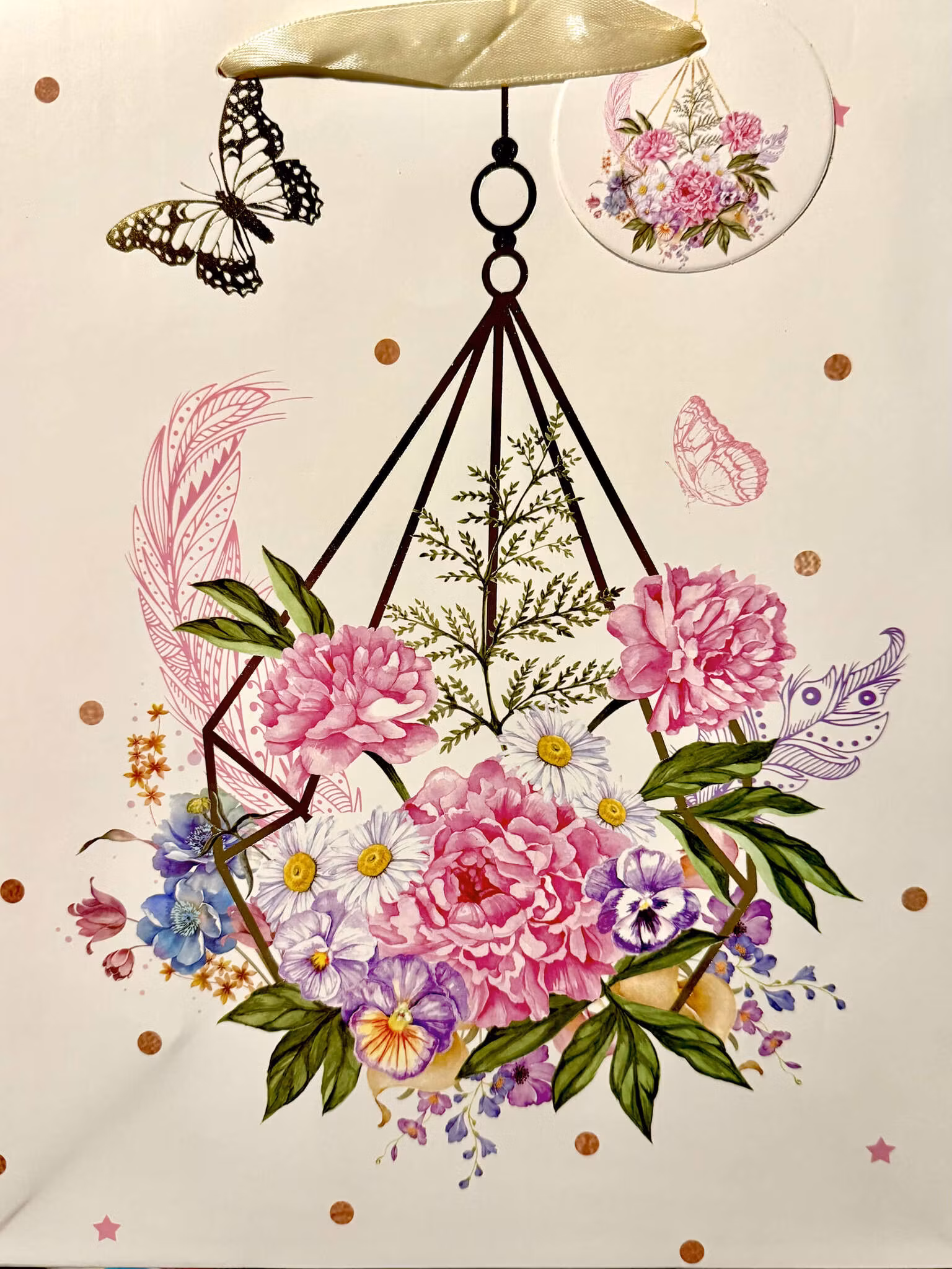 Större presentpåse - Blommor (välj själv vilken variant du vill ha)