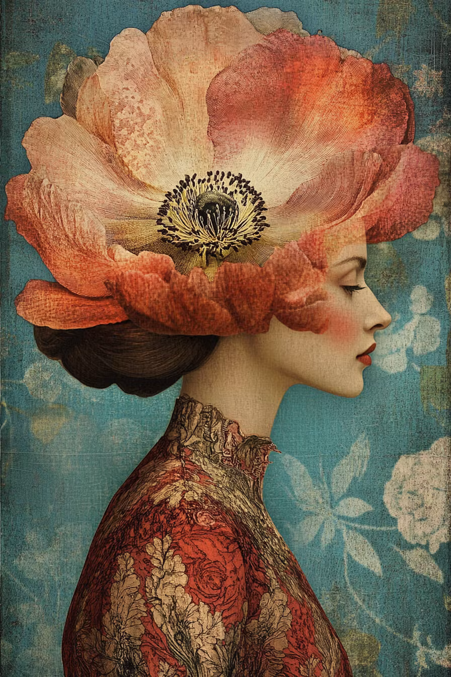 Dubbelt kort med kuvert - Blomstrande tankar (Fraktfritt)