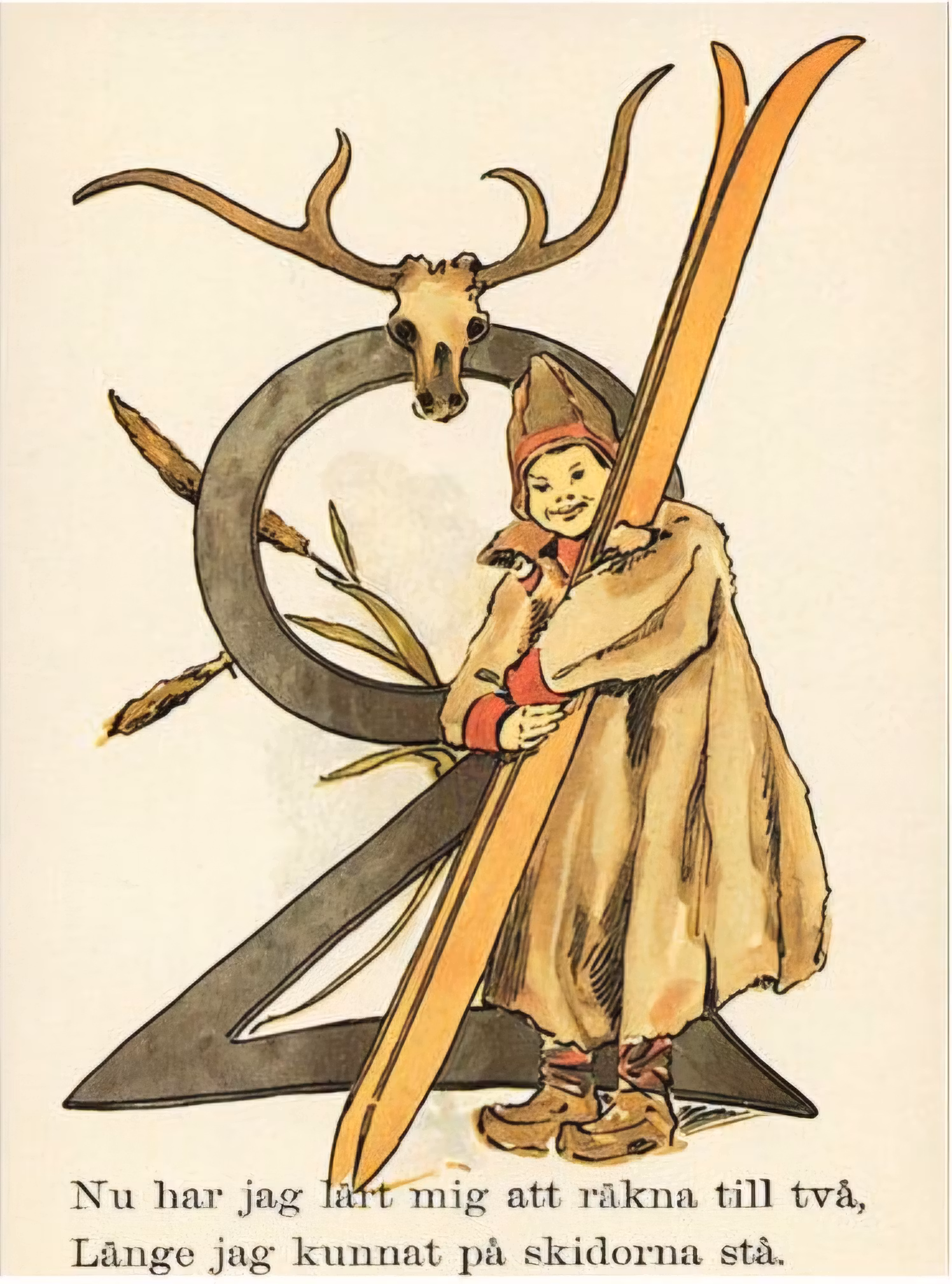 Enkelt kort - Blomstersiffran 2 (Fraktfritt)