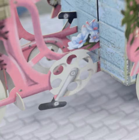 Magiskt, utvikbart gratulationskort - Blomstervagnen (Fraktfritt)