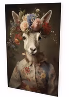 Dubbelt kort med kuvert - Blomstrande get (Fraktfritt)