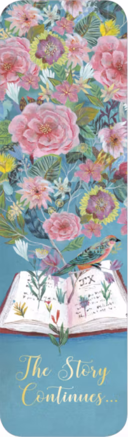 Bokmärke - The story continues - Gulddetaljer  (Fraktfritt)